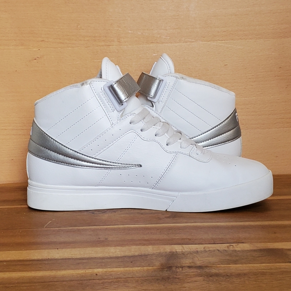 Fila Vulc 13 White Silver High Top Sneakers